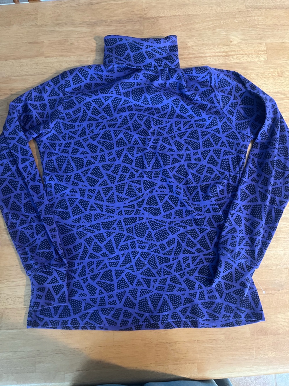 SKYR Purple Top with Black Geometric Print